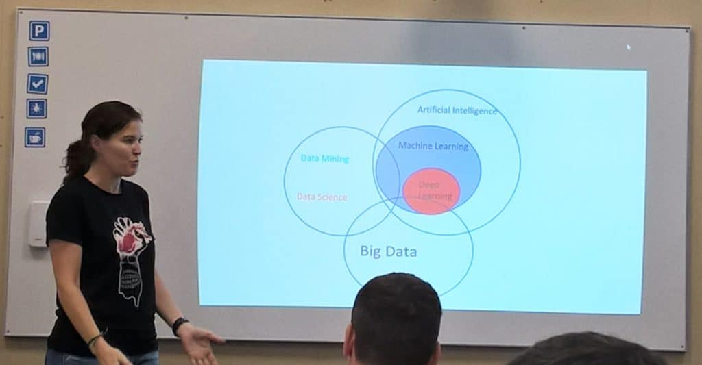 Ilustración 2 – Beatriz Martín (@zigiella) en su charla sobre Machine Learning a lo berserker